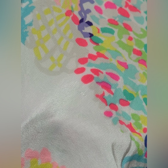 Lilly Pulitzer Clara Silk Roar Of the Seas Asymmetric Hem Slip Dress Women’s XS - Picture 13 of 16